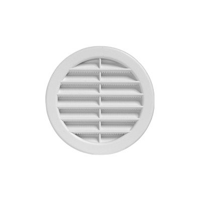 ROUND UNIVERSAL PLASTIC GRILLES WITH STRAIGHT BLADES AND INSECT MESH