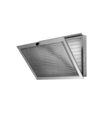 GRIGLIE PORTAFILTRO A MAGLIA QUADRA PASSO 13 mm CON TELAIO INCERNIERATO